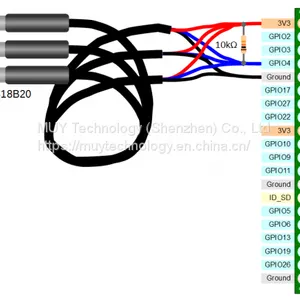 Original Maxim DS18B20 Temp Sensors Wire Digital Temperature Sensor Connector Naked Can be Customized thumbnail-5