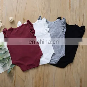 Baby Fashion Wholesale Sweet Style Cotton Clothes Baby Girls Cotton Ruffle Romper thumbnail-3