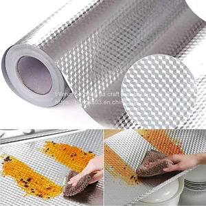Kitchen Oil-Proof Sticker Wallpaper, Kitchen Self-Adhesive Kitchen Aluminum Foil Sticker, Kitchen Backsplash Sticker thumbnail-1