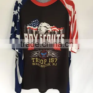 100% Poly Knit Mens Sublimation Print T Shirts thumbnail-1