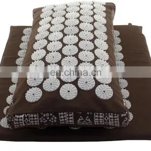 Fixed Without Glue ABS Plastic Round Spike Acupressure Mat and Pillow Set thumbnail-5