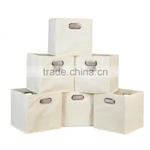 Non-woven Foldable Fabric Storage Bins Storage Cube Basket thumbnail-1