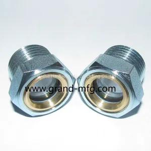 MNPT Thread 3/8 3/4 Compressor Oil Sight Glass for Pump Brass Oil Levels Indicator thumbnail-3