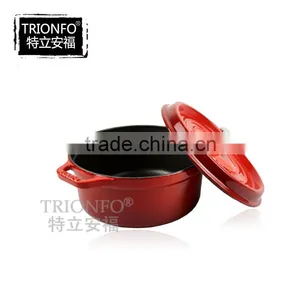 Factory Price Trionfo Antique Cast Iron Red Casserole Enamel Casserole thumbnail-1
