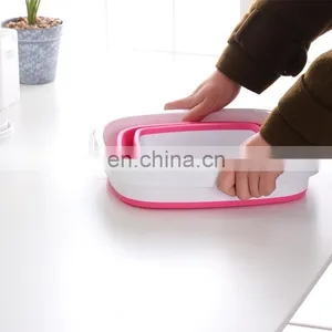 Collapsible Storage Plastic Foldable Home Folding Colapsable Laundry Storage Bathroom Basket With Handle thumbnail-5