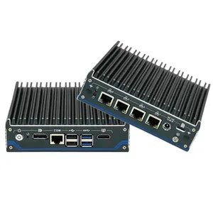 Partaker Fanless Soft Router Intel J6412 Mini PC Micro Firewall 4 x Intel I225-V 2.5G LAN HDMI DP OPNsense Firewall Appliance thumbnail-1
