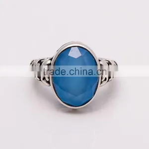CHALCEDONY RING ,925 Sterling Silver Jewelry Wholesale,WHOLESALE SILVER JEWELRY,SILVER EXPORTER, thumbnail-1