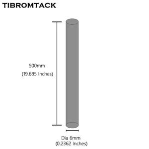 Gr5 Titanium Rod, TC4 Dia 6mm 0.2362'' x L 500mm 19.685'' Titanium Alloy Bar, 5pcs High Purity Titanium Round Rod, 6Al-4V Customizable Ti Bar thumbnail-3