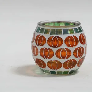 Mosaic Vase Glass Jar thumbnail-2