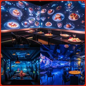 Immersive 5d Restaurant and Banquet Hall, Naked-eye 3d Holographic Exhibition Hall, Bar Wall and Floor, Ktv Interactive Projector thumbnail-2