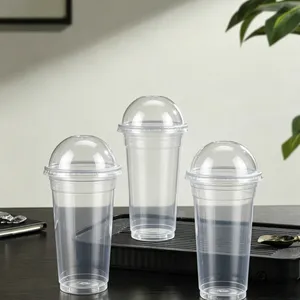 Custom Clear PET Plastic Beverage Juice Bottle 400ml With Lid Cap thumbnail-5