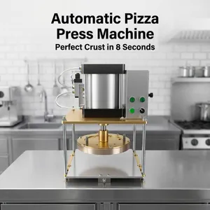 Automatic Pizza Dough Presser Machine Professional Pneumatic Pizza Base Maker for Restaurant and Fast Food Chain 220V thumbnail-1