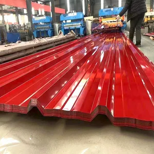 Color Coated Corrugated Sheet Steel, PE/SMP/PVDF Coating, Galvanized Base Material thumbnail-1