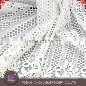 Top Selling Embroidery Geometric Latest Net Dress Designs Fabric by China Embroidery Factory Quality Choice thumbnail-1