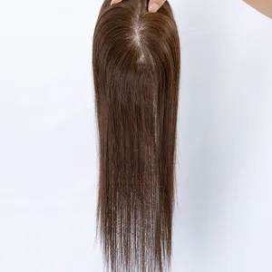 Findingdream 3x5 Dark Brown Human Hair Topper for Women thumbnail-3