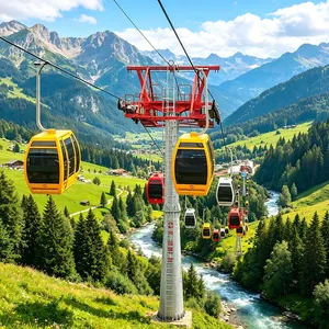 Daqin Passenger Fixed Grip Steel Overhead Chairlift Ropeway-Efficient Cableway System 100-500kg Capacity Wholesale Pricing for Cableway thumbnail-1