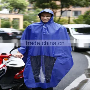 Eco-friendly Oxford Fabric Long Pvc Raincoat for Motorcycle Riders thumbnail-3