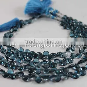 Wholesale London Blue Topaz Faceted Heart Beads thumbnail-1