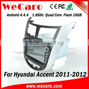 Wecaro WC-HU7202 Android 4.4.4 Car Multimedia System 1024 * 600 for Hyundai Accent Car Radio cd Mp3 WIFI 3G A9 Cpu 2011-2014 thumbnail-1