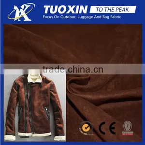 Wholesale Mocks Suede Overcoat Fabric for Outer Garment Coat Jacket thumbnail-1