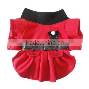 High Collar Large Skirt Dog Wool Coat Fit for Spring Autumn and Winter thumbnail-6