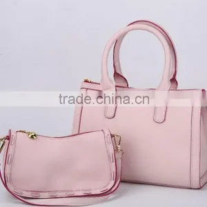 PU Leather Handbag Pink Tote Bag thumbnail-6