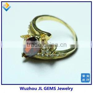 Fashion Jewelry Bezel Setting Bronze Ring-cubic Zirconia Ring thumbnail-1