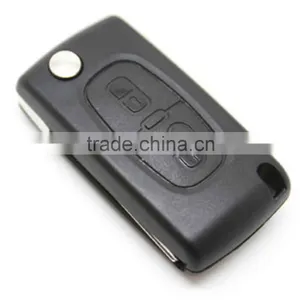 Uncut Blade Folding Remote Key Case Shell Replacement for CITROEN C3 2 BUTTON Flip Switchblade Key Protection Cover thumbnail-5