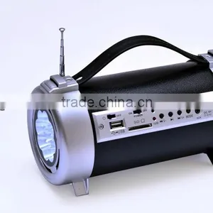 Red Colorful Rechargeable Battery FM Radio Torch Light Speaker Portable thumbnail-1