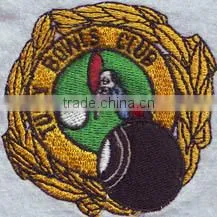 Iron on Embroidered Hockey Laser Cut Patches Leaf Shape 100% Custom Embroidery Patches for Basketball Jersey Tshirt thumbnail-5