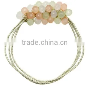 New Woman Elastic Hairband Beads Colourful Hairband Handmade Hair Accessories Demin Flower Headband thumbnail-1