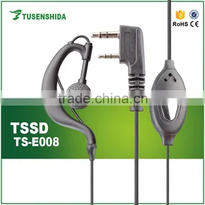 3.5mm Two Jacks Earphone Two Way Radio Headset Cheap Tensile Earpiece thumbnail-1