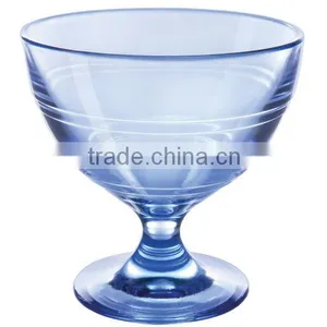 Purple Clear Transparent Leadfree Customized Size Blown Ice Cream Glass Cup Handmade thumbnail-1