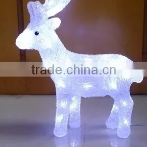 Hot Sales of Outdoor Christmas Decoration /3D LED Christmas Acrylic Deer Motif Light thumbnail-1