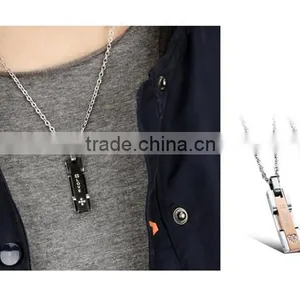 Black Plated Jewellery 316L Stainless Steel Inlaid Zircon Pendant Man thumbnail-6