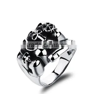 New Products 2016 316L Stainless Steel Terminator Skull Ring for Men thumbnail-2
