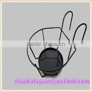 Wrought Iron Hanging Flower Pot Rack thumbnail-1