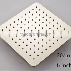 8inch Ultra Thin Brushed Nickel Ceiling Mounted Rain Shower Head Stainless Steel thumbnail-1