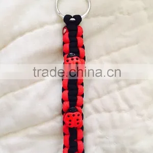 Hot Sale Rainbow Paracord Woven Keychain, Rainbow Rope 550 to Make Keychain, Rainbow 550 Paracord Survival Keychain Quality Choice thumbnail-3