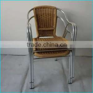Double Tube Aluminum Rattan Chair thumbnail-6