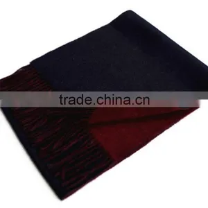 Solid Color Double Face Wool Scarf With Fringe thumbnail-3
