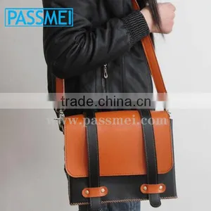 bi Tonal Leather Shoulder Bag,Trunk Medium Bi-colour Leather Shoulder Bag thumbnail-2