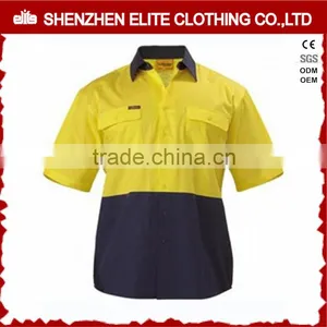 3M 8910 Reflective Tape Yellow Blue Cotton Hi-viz Safety Ladies Work Shirt thumbnail-1