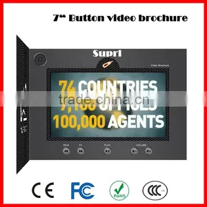 2016 Newest Design Video Postcard/ Video Mailer/ LCD Video Brochure Card thumbnail-2