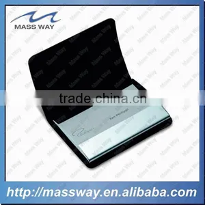 Wholesale Custom Luxury Metal Genuine Leather Business Card Holder thumbnail-2
