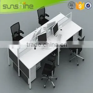 Stainless Steel Melamine Workstation, Used Glass Wall Partition, High Quality Cheap Cubicles thumbnail-3