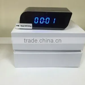 1080P FHD Pinhole Clock DVR Camera With Remote Control Night Vision Wide Angle View Table Alarm Clock DV Camera thumbnail-5