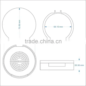Round Shape Plastic Empty Compact Loose Powder Case With Mirror thumbnail-4