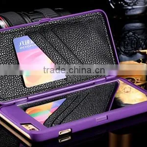 Lady 3D Water Flip PU Leather Case For IPhone 6 6S For IPhone 6 Plus 6S + Wallet Mirror Case Dual Layer Card Slot Cover thumbnail-6