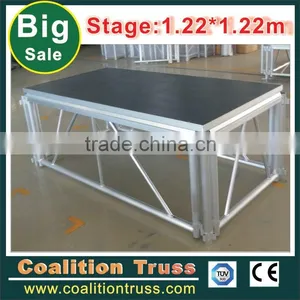 1.22x1.22m Outdoor Movable Assembly Glass Aluminum Stage thumbnail-6